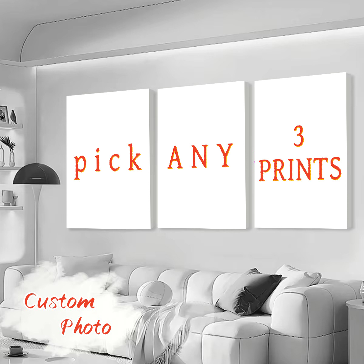 Photograph Lyrics - 3pcs/set Custom Canvas Printing Personalized Photo