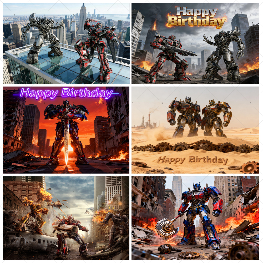 Photography Sport - Transformers Theme Autobots Kid Birthday Party