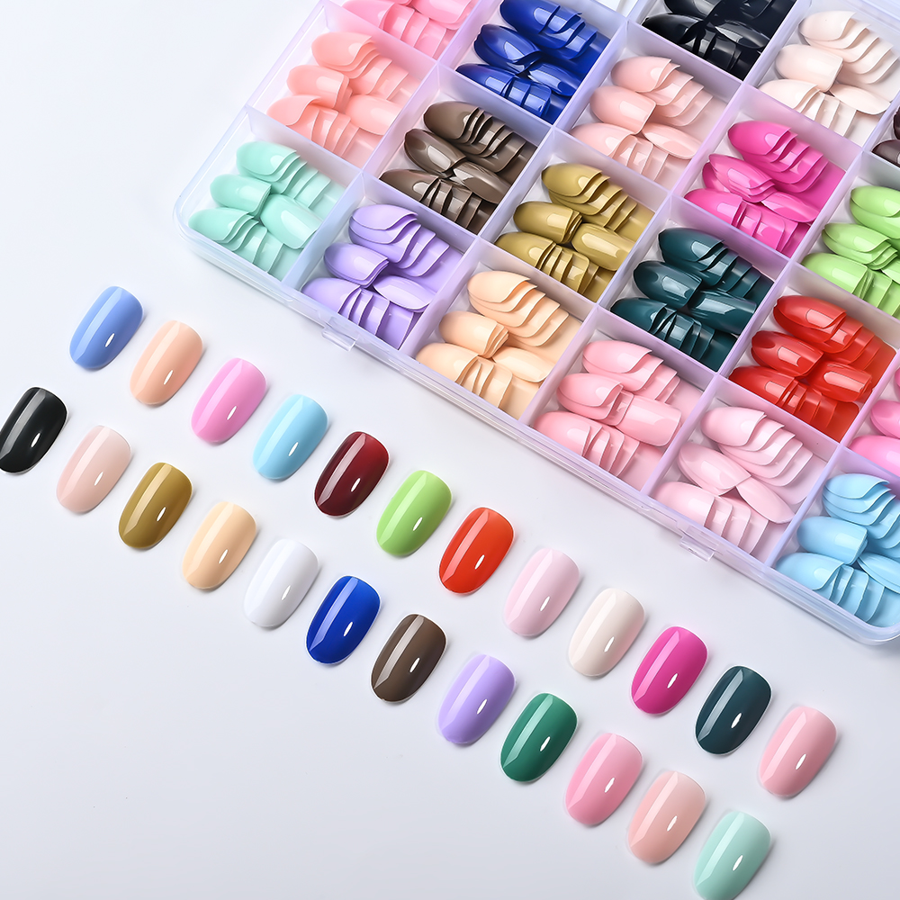 Photography Tips - 24Colors(288pcs) Colorful Short Oval Press On