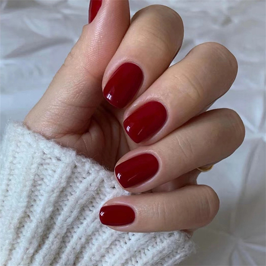Photography Tips - 24Pcs/Box Short False Nails Pure Color