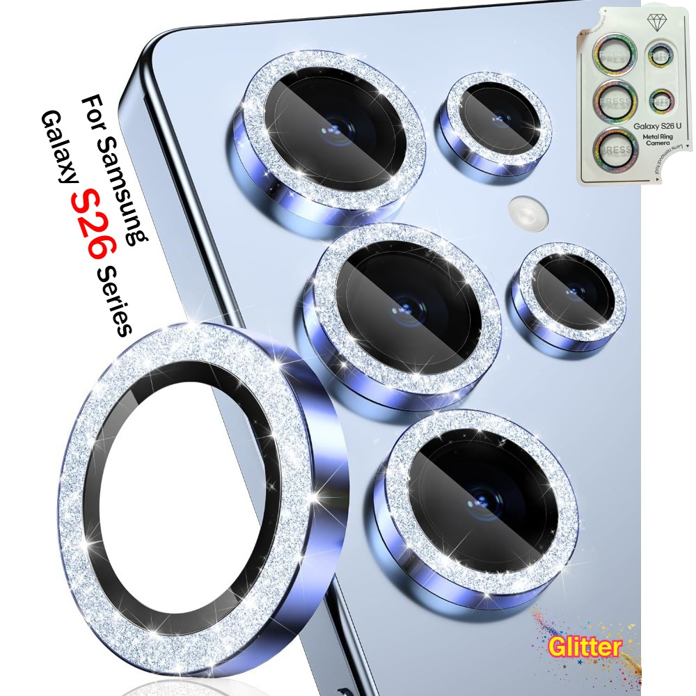 Photography Kit Samsung S26 Ultra - 9H HD Tempered Glass Glitter Camera