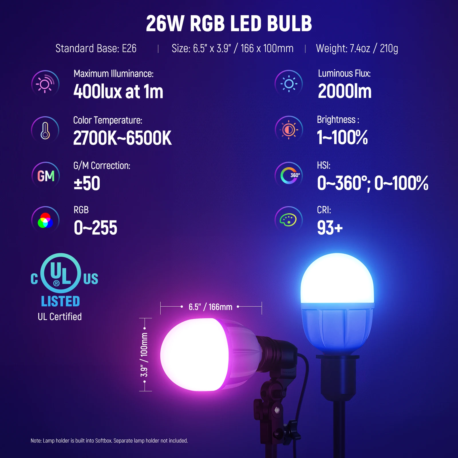 NEEWER RGB Softbox Lighting Ki - đánh giá và giá Photography Bulb