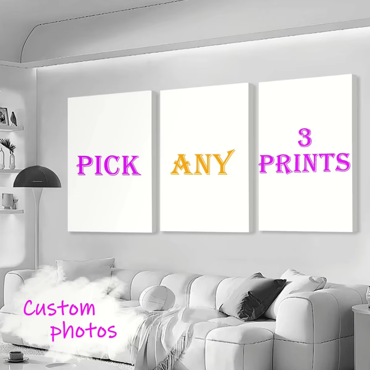 3pcs/set Custom Canvas Printin - đánh giá và giá Photograph Lyrics