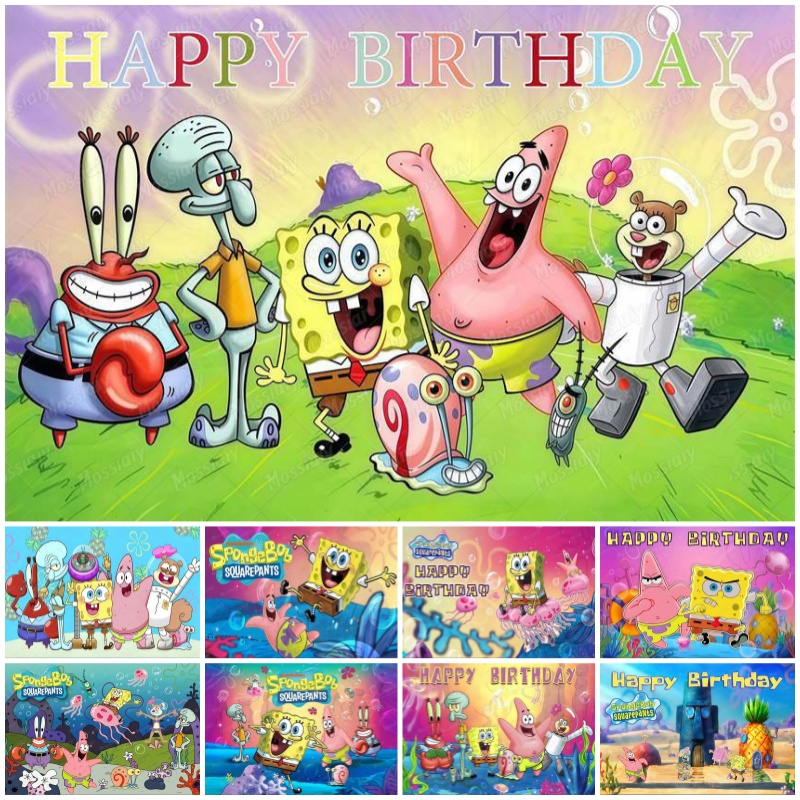 SpongeBob Theme Backdrop Carto - đánh giá và giá Photography Sport