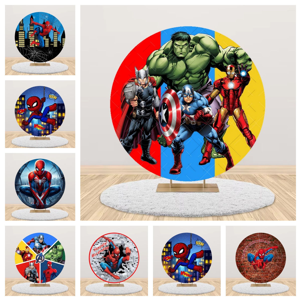 Avengers Theme Round Backdrop  - đánh giá và giá Photography Sport