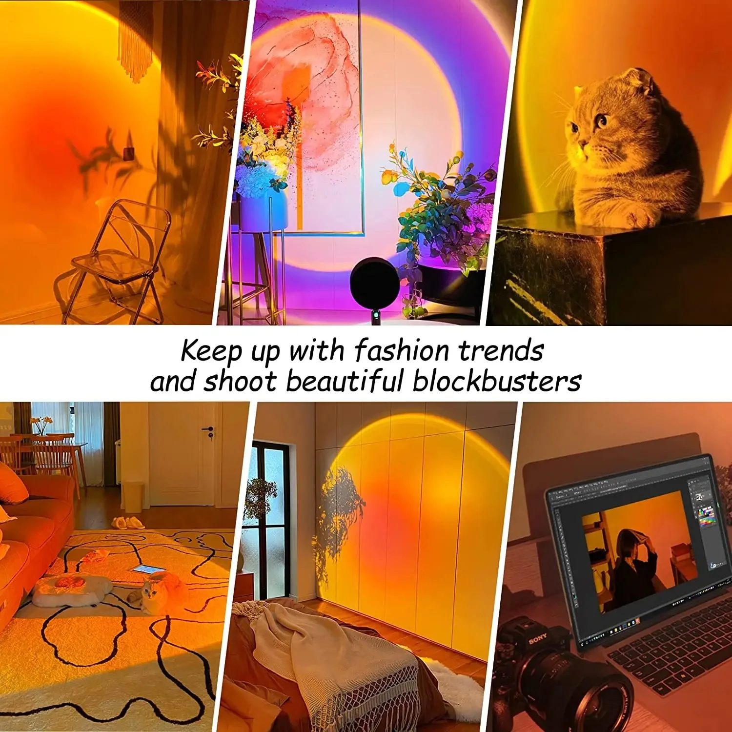 16 Color Sunset Lamp,RGB Mood  - đánh giá và giá Photography Bulb